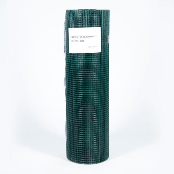 Malla 18GA PVC COATED WELDED WIRE MESH 1/2"x1/2" 0.90mx30m